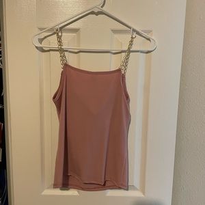 Pink Cowl Neck Cami Top